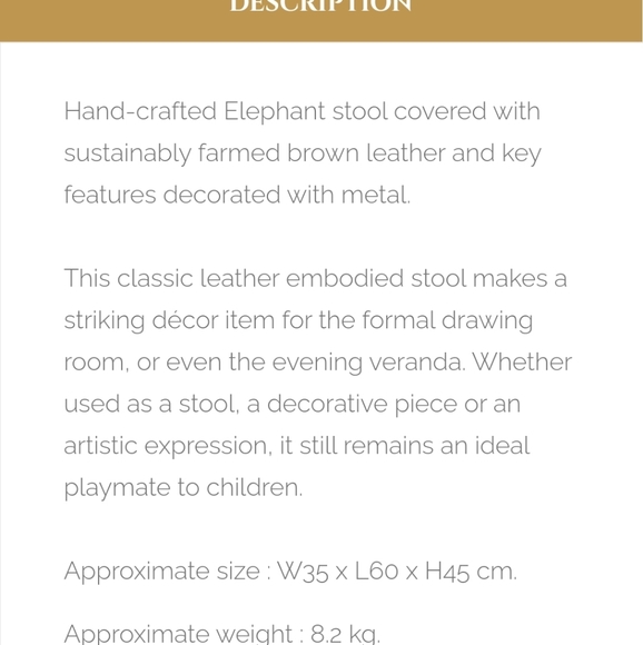 Lotus elephant stool - Picture 7 of 8